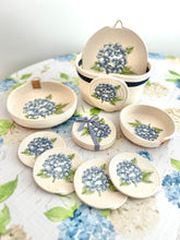 Blue Hydrangea Large Trinket Basket Bowl