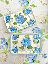 NEW! Blue Hydrangea Rectangular Platter Tray