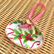 Holly Berries Clam Shell Ornament