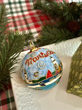 24K Gold-Plated Handcrafted Cloisonné Nantucket Ornament by Kitty Keller Designs