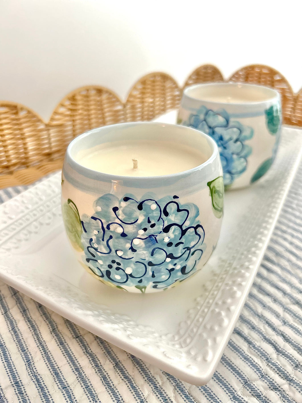 NEW! Blue Hydrangeas in Bloom Handcrafted Soy Candle