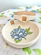 Blue Hydrangea Large Trinket Basket Bowl