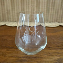 ACK 4170 Etched Stemless Wine Glass Set of 2