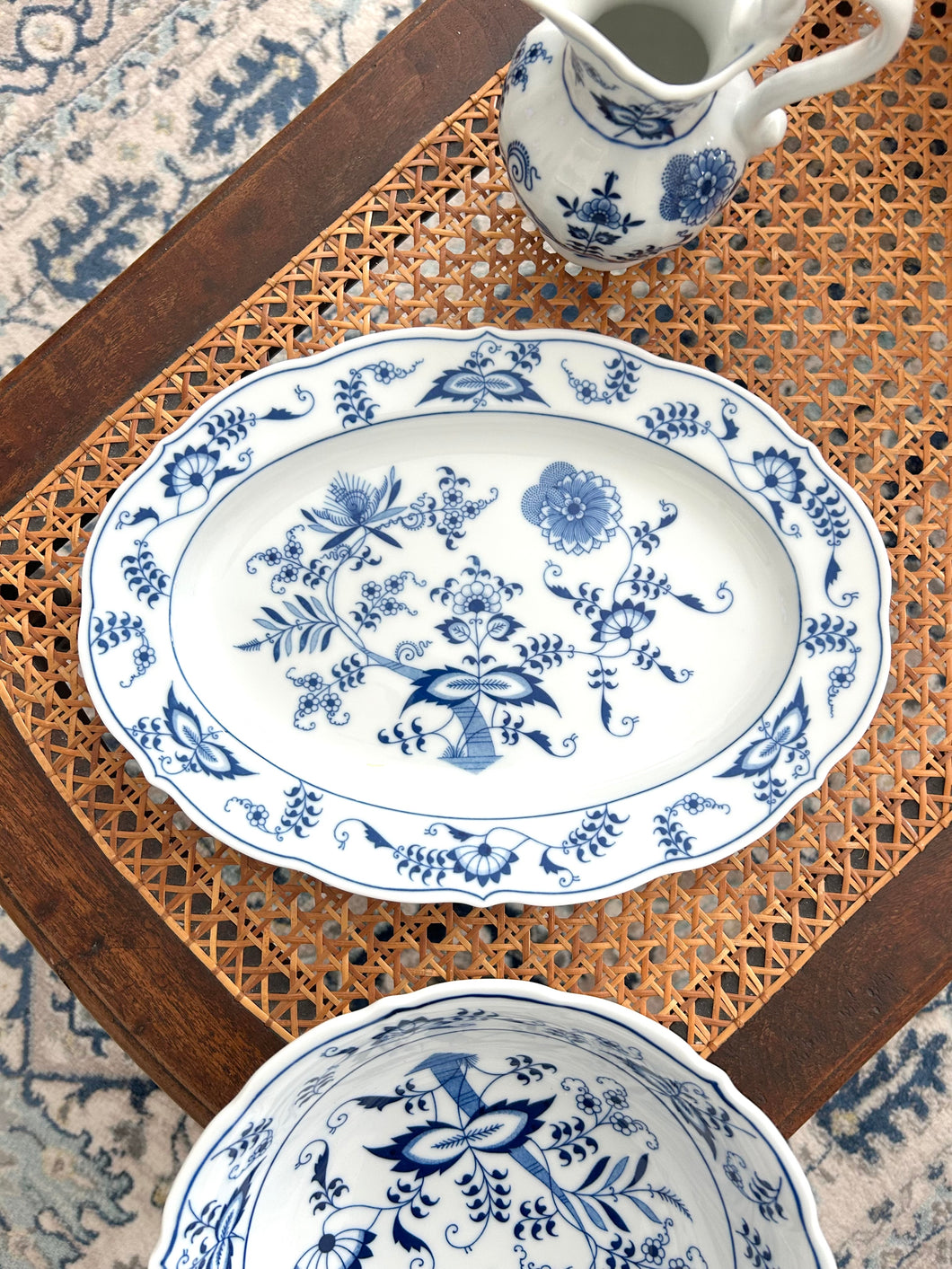 Blue Danube Oval Porcelain Platter