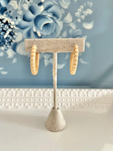 White & Natural Nantucket Lightship Basket Woven Earrings