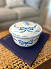 Blue Bow Ceramic Covered Dish