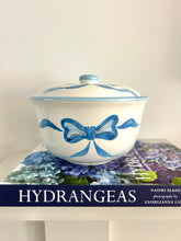 Blue Bow Ceramic Covered Dish
