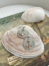 Silver & Gold Anchor and Rope Earrings