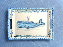Whale Handcrafted Rectangular Platter Tray (Left)