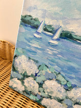 White Hydrangeas By The Sea Painting