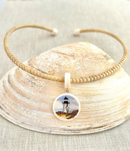 Nantucket Lightship Basket Brant Point Lighthouse Ivory Necklace