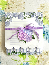 Lavender Hydrangea Scalloped Notepad Trio