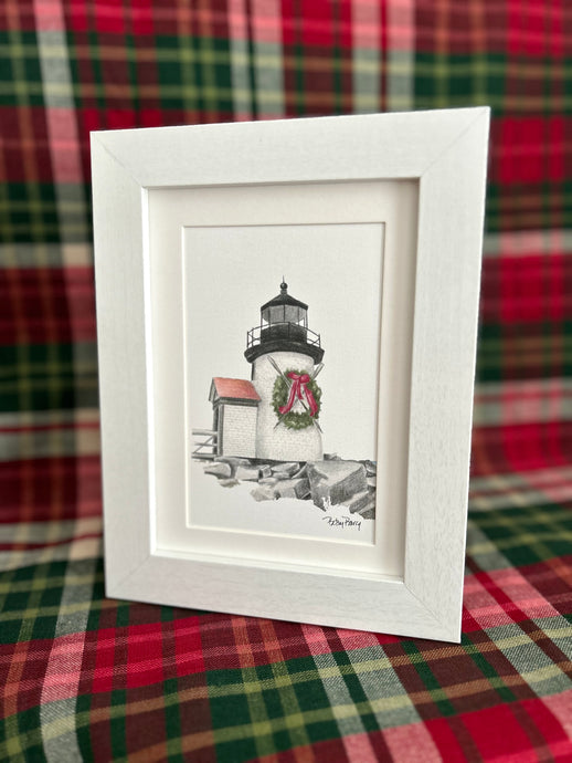 “Brant Point Dressed for the Holidays” Framed Print