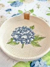 Blue Hydrangea Large Trinket Basket Bowl