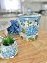 NEW! Blue Hydrangeas Canister Cookie Jar