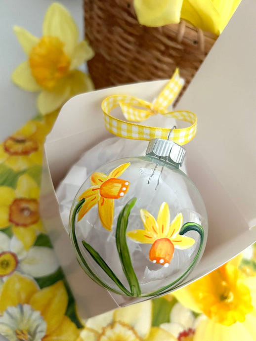 Nantucket Daffodil Festival 2024 Hand-Painted Glass Ornament