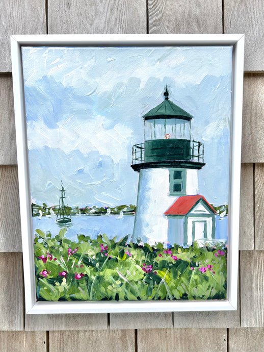 Rosa Rugosas in Bloom at Brant Point Painting