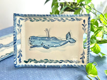 Whale Handcrafted Rectangular Platter Tray (Left)