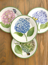Set of 4 American Atelier Hydrangea Plates