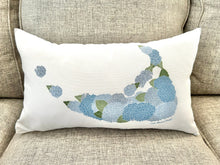 Nantucket Island Blue Hydrangea Lumbar Pillow