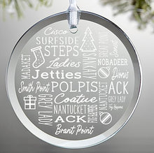 Nantucket Christmas Glass Ornament