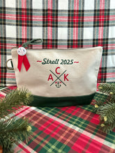 ACK 4170 Nantucket Christmas Stroll ~2025~ 🌟“Limited Edition”🌟 Embroidered Canvas Zip Bag