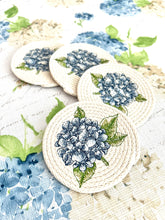 Blue Hydrangea Rope Coaster Set