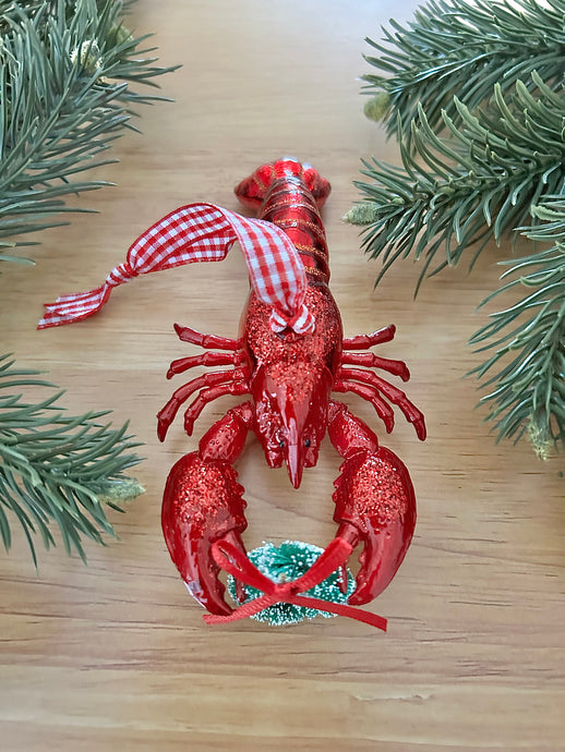 Red Lobster Holiday Ornament