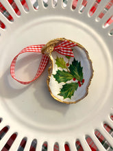 Holly & Berries Oyster Shell Gilded Ornament