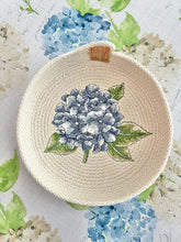 Blue Hydrangea Large Trinket Basket Bowl