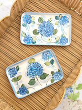 NEW! Blue Hydrangea Rectangular Platter Tray
