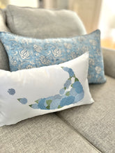 Nantucket Island Blue Hydrangea Lumbar Pillow