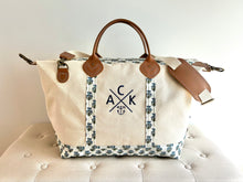 ACK 4170 Floral Block Canvas Weekender