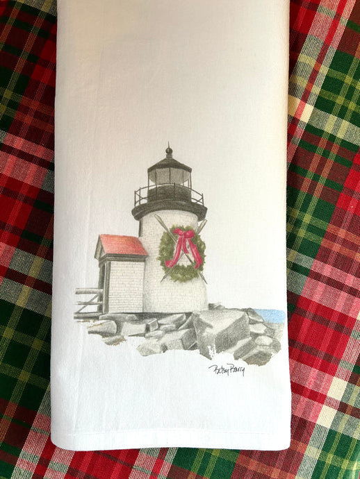 Brant Point Lighthouse Holiday Towel