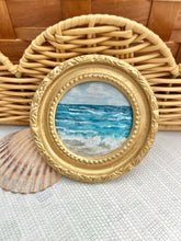 Mini Seascape Painting in Gold Frame with Easel