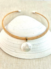 Nantucket Lightship Basket Freshwater Pearl Gold Natural Necklace