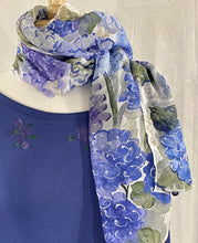 Blue Hydrangeas in Bloom Silk Scarf