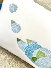 Nantucket Island Blue Hydrangea Lumbar Pillow