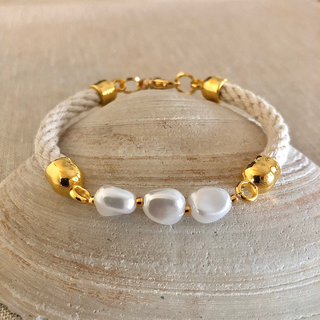 Pearl best sale rope bracelet