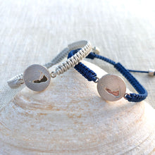 Sterling Silver & Blue Nantucket Island Navigation Star Bracelet