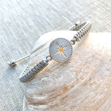 Sterling Silver & Grey Nantucket Island Navigation Star Bracelet