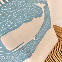Nantucket Whale Structured Canvas Tote