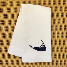 Nantucket Island Navy Embroidered Hand Towel