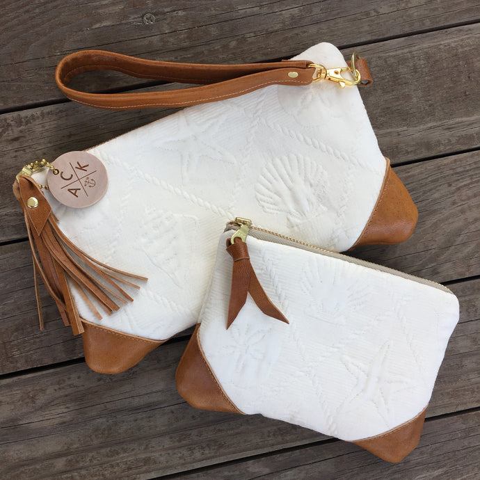 Sea Life Clutch & Matching Mini Zip Pouch