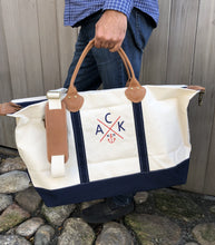 ACK 4170 Navy & Natural Canvas Weekend Duffel Bag