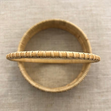 Thin Nantucket Lightship Basket Woven Natural Bangle Bracelet