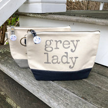 Navy Grey Lady Canvas Zip Bag
