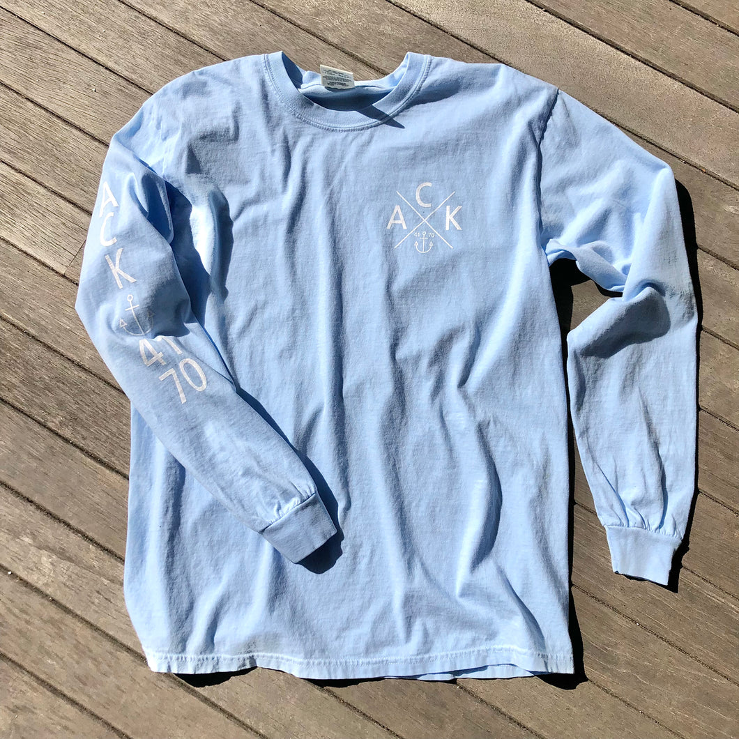 ACK 4170 Sky Blue Long Sleeve Unisex Shirt