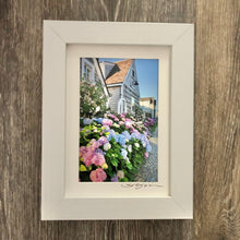 “Old North Wharf Hydrangeas” Small Framed Print