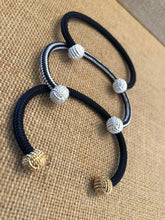 Navy and Gold Monkey Fist Sailors Knot Bracelet